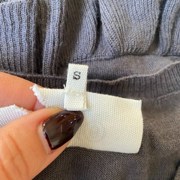 MM6 Maison Margiela Knit Long Sleeve Dress Gray Sz Small Ruffles Wool Blend - Picture 6 of 8